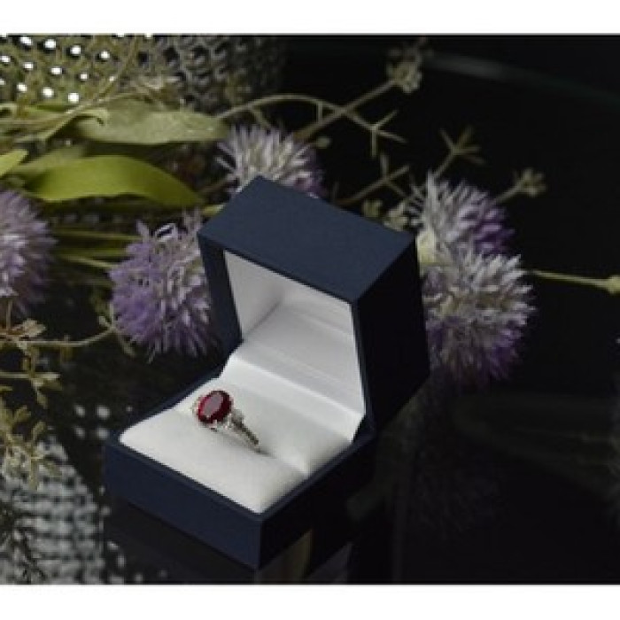 925 Sterling Silver Pink Topaz and CZ Ring Size 6.5
