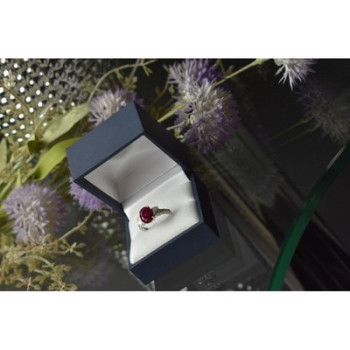 925 Sterling Silver Pink Topaz and CZ Ring Size 6.5