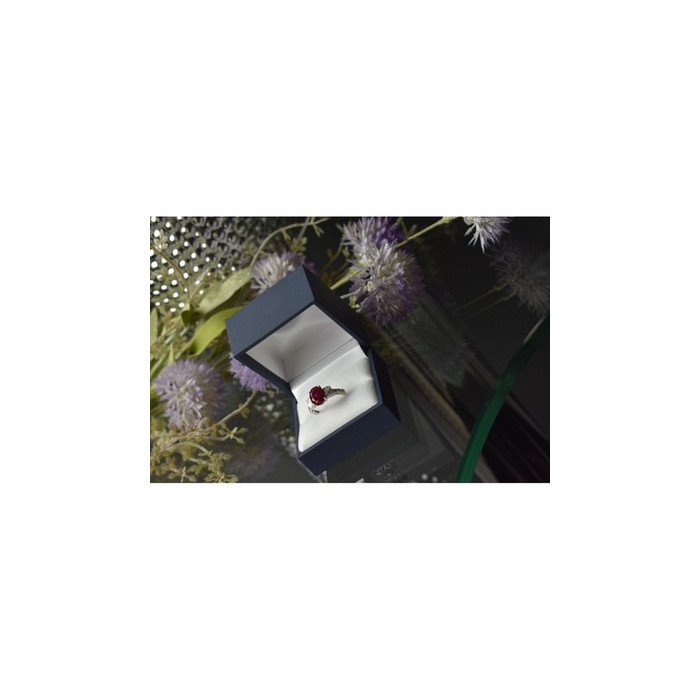 925 Sterling Silver Pink Topaz and CZ Ring Size 6.5