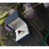 925 Sterling Silver Pink Topaz and CZ Ring Size 6.5