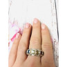 925 Sterling Silver Multi Gemstones Ring Size 8.5