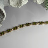 925 Sterling Silver Gold Plated Peridot & Beryl Bracelet Size 7.5