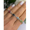 Italy Milor 925 Sterling Silver Multi Color Crystals Bracelet Size 7.5