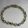 925 Sterling Silver Sapphire Heart Bracelet Size 7.5