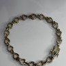925 Sterling Silver Sapphire Heart Bracelet Size 7.5