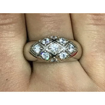 925 Sterling Silver CZ Ring Size 9