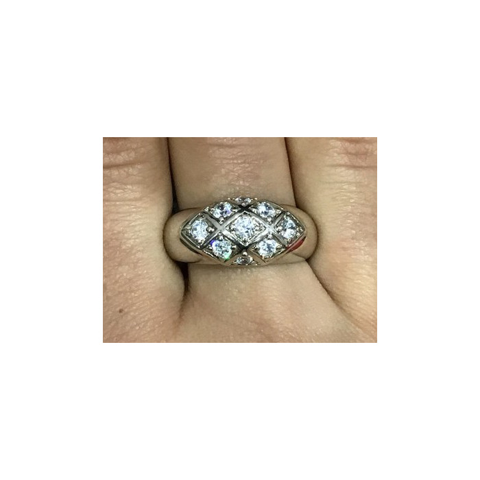 925 Sterling Silver CZ Ring Size 9
