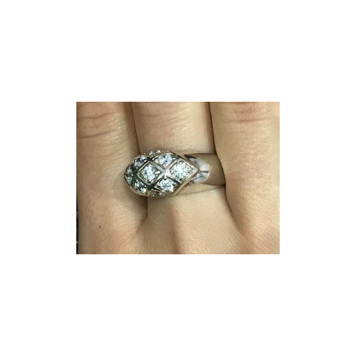 925 Sterling Silver CZ Ring Size 9