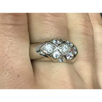 925 Sterling Silver CZ Ring Size 9