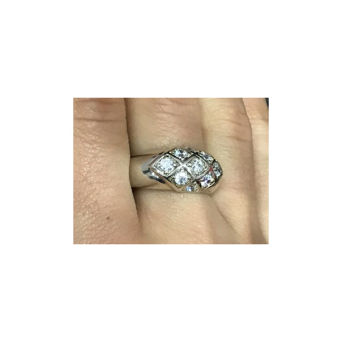925 Sterling Silver CZ Ring Size 9