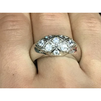 925 Sterling Silver CZ Ring Size 9