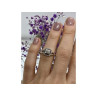 925 Sterling Silver White Sapphires Ring Size 5.5