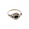 Vintage 925 Sterling Silver Black Onyx Ring Size 5.5