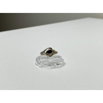 Vintage 925 Sterling Silver Black Onyx Ring Size 5.5