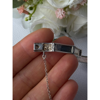 Elegant 925 Sterling Silver Marcasite Bracelet Length 8 Inch