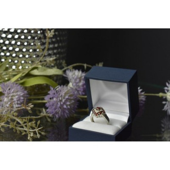 925 Sterling Silver Almandine Ring Size 7