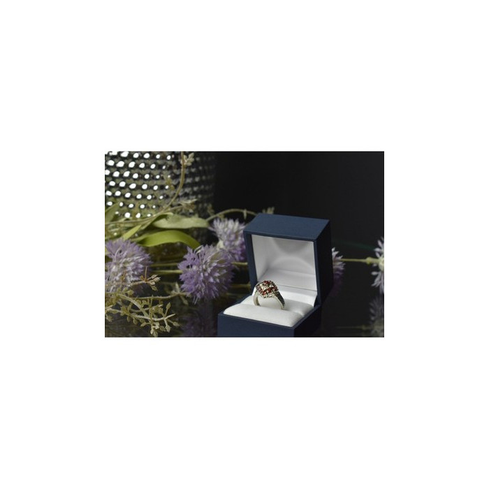 925 Sterling Silver Almandine Ring Size 7