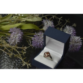 925 Sterling Silver Almandine Ring Size 7