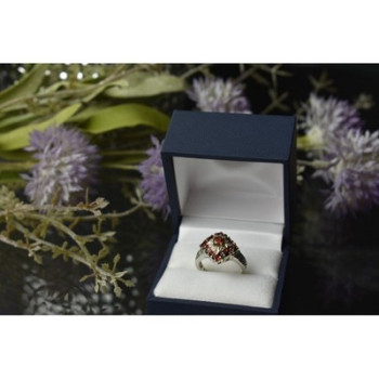 925 Sterling Silver Almandine Ring Size 5