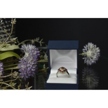 925 Sterling Silver Almandine Ring Size 5