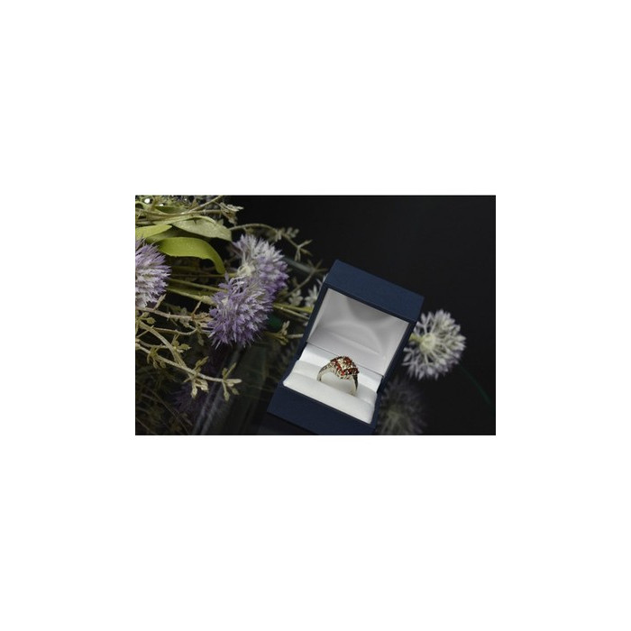 925 Sterling Silver Almandine Ring Size 5