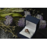 925 Sterling Silver Almandine Ring Size 5