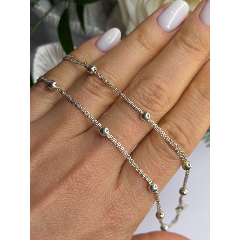 Elegant Italy 925 Sterling Silver Necklace Length 23 inch