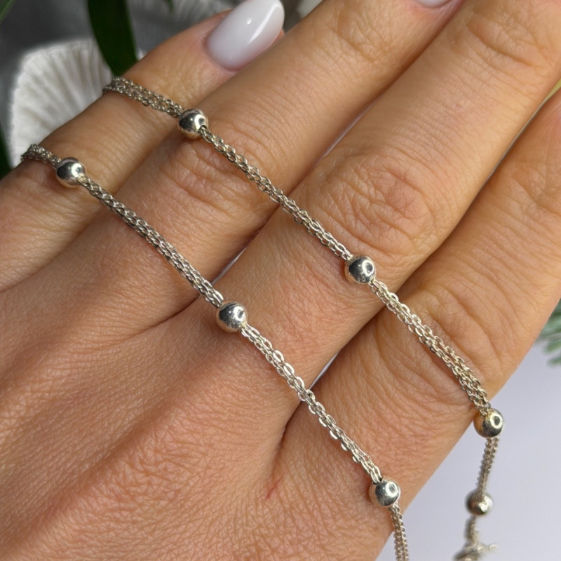 Elegant Italy 925 Sterling Silver Necklace Length 23 Inch