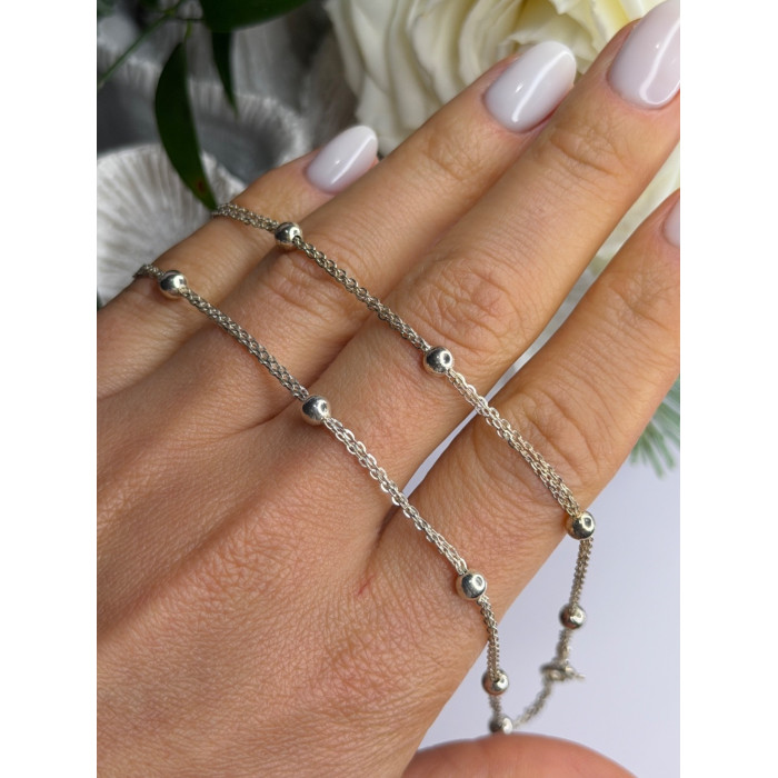 Elegant Italy 925 Sterling Silver Necklace Length 23 inch