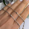 Elegant Italy 925 Sterling Silver Necklace Length 23 Inch