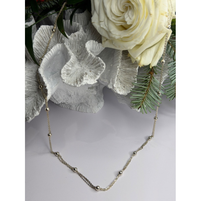 Elegant Italy 925 Sterling Silver Necklace Length 23 inch