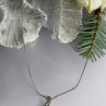 925 Sterling Silver Blue Topaz & Beryl Necklace Length 18 in