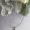 925 Sterling Silver Blue Topaz & Beryl Necklace Length 18 in