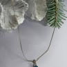 925 Sterling Silver Blue Topaz & Beryl Necklace Length 18 in