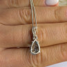 925 Sterling Silver Blue Topaz & Beryl Necklace Length 18 in