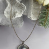 Beautiful Vintage 925 Sterling Silver Abalone Necklace Length 16 in