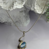 Italy 925 Sterling Silver Opal Necklace Length 16 in
