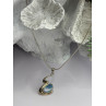 Italy 925 Sterling Silver Opal Necklace Length 16 in