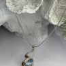 Italy 925 Sterling Silver Opal Necklace Length 16 in