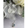 Italy 925 Sterling Silver Opal Necklace Length 16 in