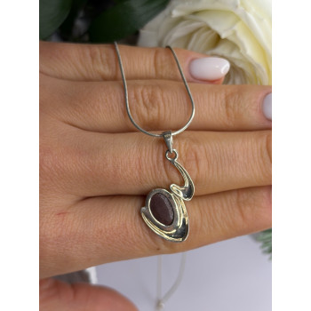 Italy 925 Sterling Silver Opal Necklace Length 16 in