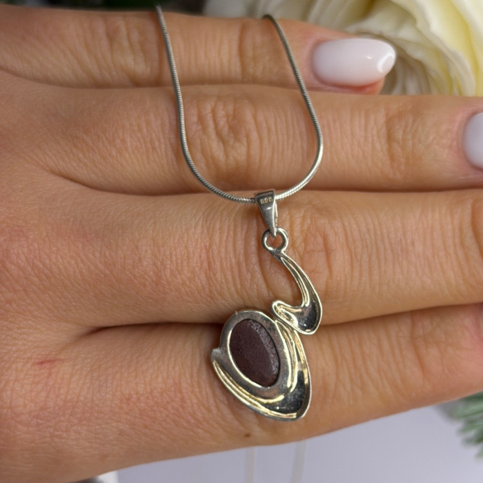 Italy 925 Sterling Silver Opal Necklace Length 16 in