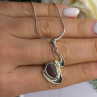 Italy 925 Sterling Silver Opal Necklace Length 16 in