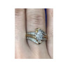 925 Sterling Silver Gold Plated CZ Ring Size 7