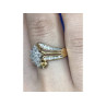 925 Sterling Silver Gold Plated CZ Ring Size 7
