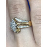 925 Sterling Silver Gold Plated CZ Ring Size 7