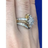 925 Sterling Silver Gold Plated CZ Ring Size 7