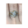 925 Sterling Silver Gold Plated CZ Ring Size 7