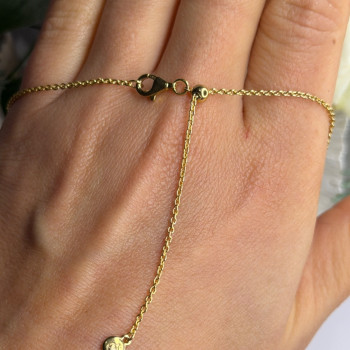 Pandora 925 Sterling Silver Gold Plated Chain