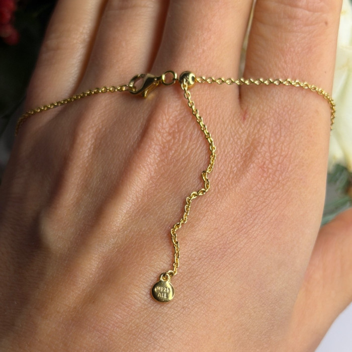 Pandora 925 Sterling Silver Gold Plated Chain
